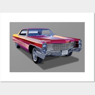 1965 Cadillac Coupe de Ville Posters and Art